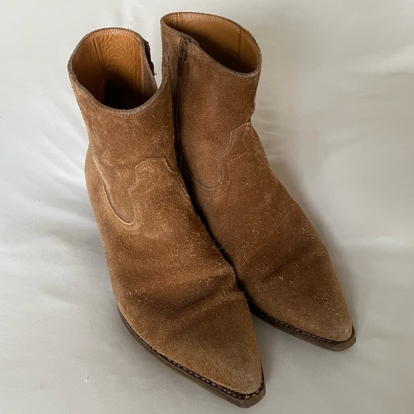 Hedi Slimane X Saint Laurent Paris SS15 Santiag Boots Ankle Cowboy Size 43 US 10 - Picture 1 of 4